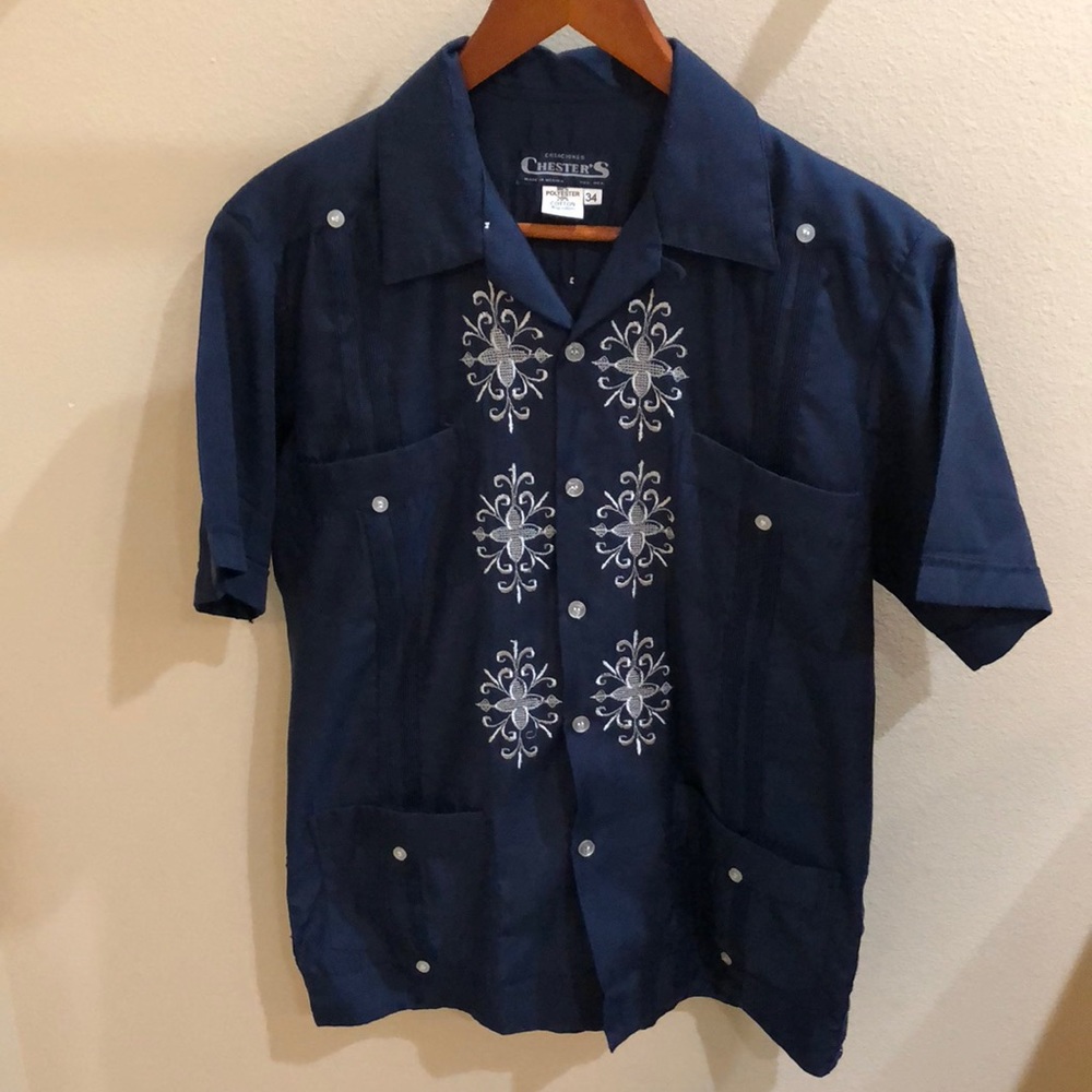 Mens Guayabera Size 34